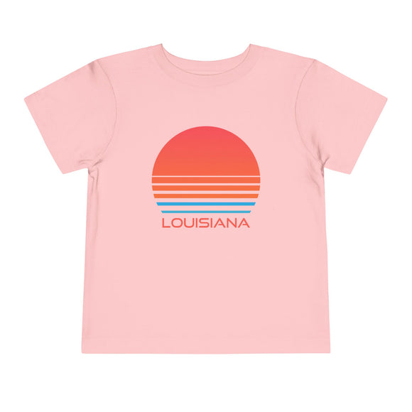 Louisiana Toddler T-Shirt - Retro 80s Unisex Toddler Louisiana Shirt