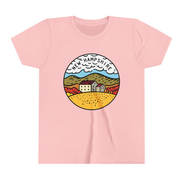 Buy pink New Hampshire Youth T-Shirt - Unisex Kids New Hampshire Shirt
