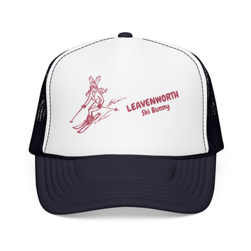 Buy navy-white-navy Leavenworth, Washington Ski Bunny Foam Trucker Hat