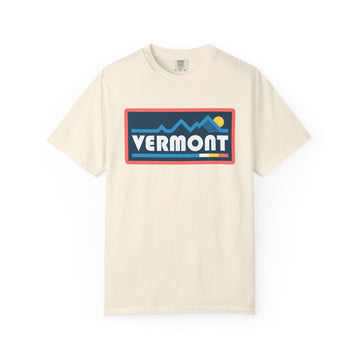 Vermont Graphic Tee, Comfort Colors Retro Mountain Unisex T shirt - 0