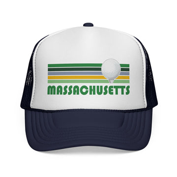 Buy dark-navy Massachusetts Retro Massachusetts Trucker Hat