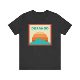 Retro Durango, Colorado T-Shirt, Mountain Sun Tee, Unisex Graphic Shirt, Vintage Durango, Colorado Top, Outdoor Adventure Clothing