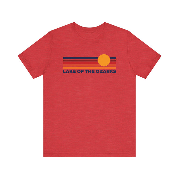 Lake of the Ozarks, Missouri T-Shirt Retro Sun Ombre Unisex Tee, Vintage Missouri Tee, Mountain Sun Lake of the Ozarks Tee,  Souvenir Shirt