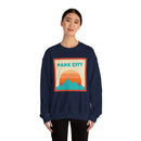 Retro Park City, Utah Sweatshirt, Mountain Sun Design, Unisex Crewneck, Gift for Outdoorsy Friends, Vintage Park City, Utah Jumper-14