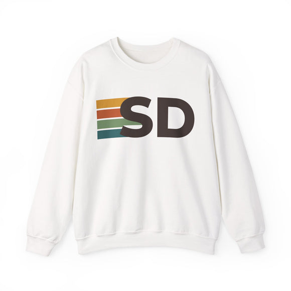 San Diego, California SD Retro Stripe Sweatshirt