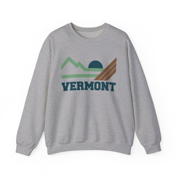 Buy sport-grey Vermont Sweatshirt - Mountain Vermont Crewneck Sweatshirt