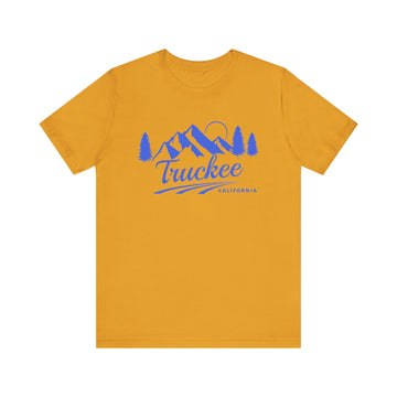 Buy mustard Truckee, California T-Shirt - Retro Mountain Unisex Truckee Shirt - Pine Mountain Script