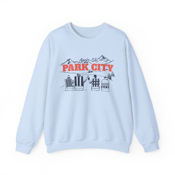 Buy light-blue Park City, Utah Sweatshirt Après-Ski Crewneck - Mountain Ski Lodge Design