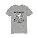Leavenworth, Washington Yeti Snowboard Youth Tee - Kids Skiing Shirt-3