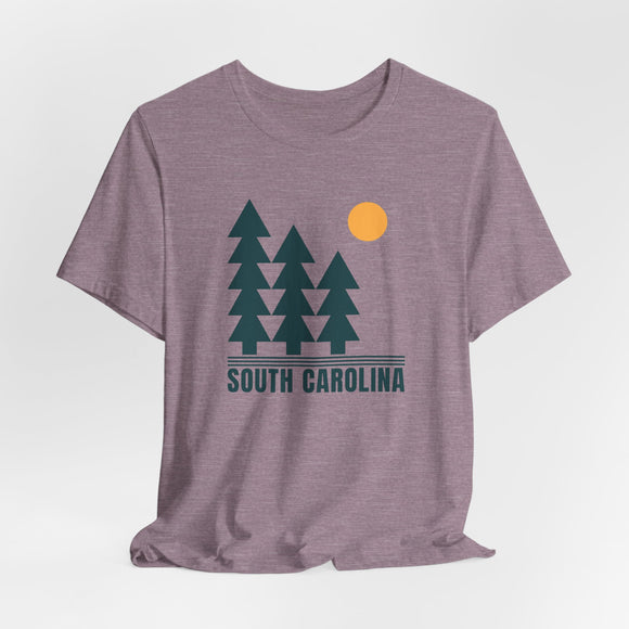 South Carolina T Shirt - Retro Trees South Carolina Tee