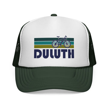Buy dark-green Duluth, Minnesota Retro Bike Trucker Hat - Vintage Style Duluth Cap