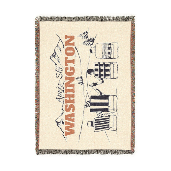 Washington Ski Town Throw Blanket | Mountain Woven Blanket