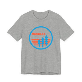 Michigan T Shirt - Retro Trees Michigan Tee - 0