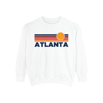 Atlanta, Georgia Sunset Stripes Sweatshirt | Comfort Colors - 100% Cotton - 0