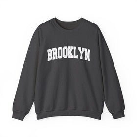 Buy dark-heather Brooklyn, New York Sweatshirt - Unisex Graphic Crewneck