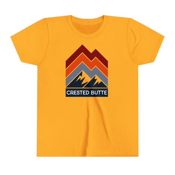 Crested Butte, Colorado Youth Shirt - Retro Mountain Crested Butte Kid's T-Shirt