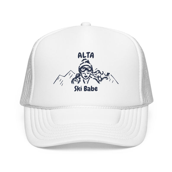 Alta, Utah Ski Babe Trucker Hat — Foam Mesh Cap