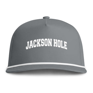 Buy granite Jackson Hole, Wyoming Embroidered Rope Hat - Vintage Sunwashed Rope Cap, Comfort Colors