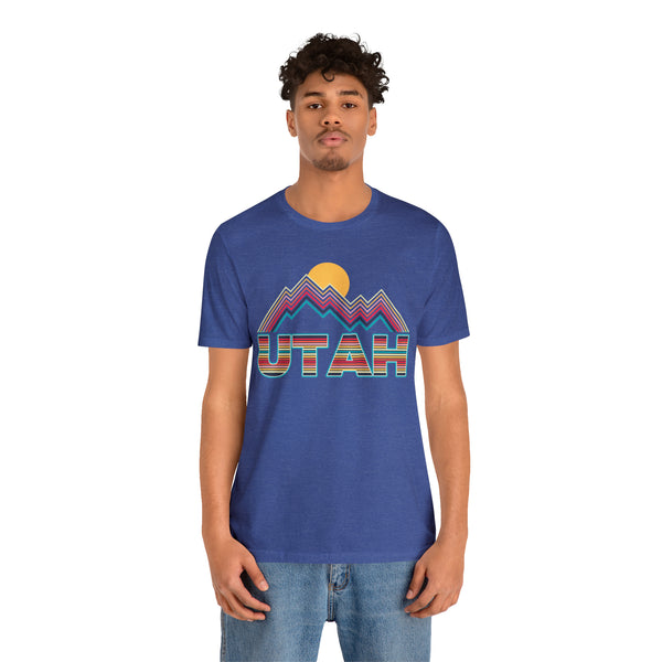 Utah T Shirt Retro Mountain - Unisex Utah Shirt