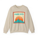 Retro Park City, Utah Sweatshirt, Mountain Sun Design, Unisex Crewneck, Gift for Outdoorsy Friends, Vintage Park City, Utah Jumper-4