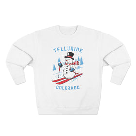 Premium Telluride, Colorado Skiing Snowman Sweatshirt