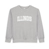 Illinois Toddler Sweatshirt - Illinois Toddler Crewneck Sweatshirt