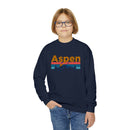 Aspen, Colorado Youth Sweatshirt - Unisex Kid's Aspen Crewneck Sweatshirt-16