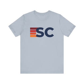 Buy light-blue South Carolina Retro Stripes T-Shirt | South Carolina State Tee