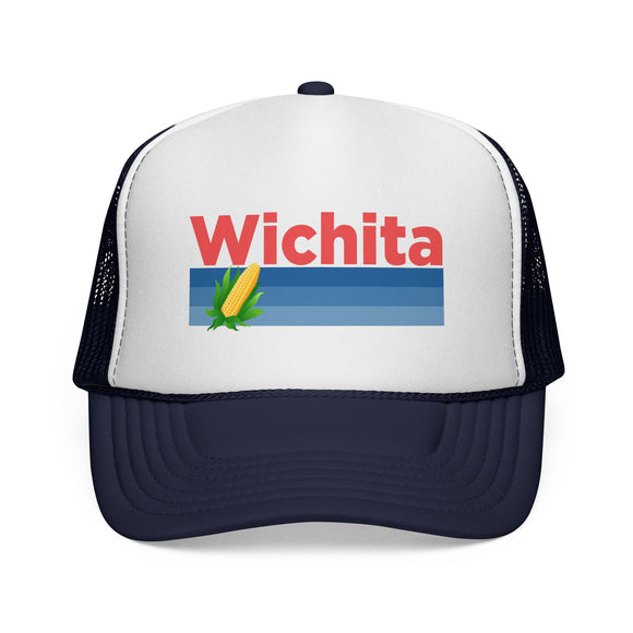Wichita, Kansas Retro Corn and Farm Trucker Hat