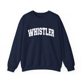 Buy navy Whistler, Canada Sweatshirt - Unisex Graphic Crewneck