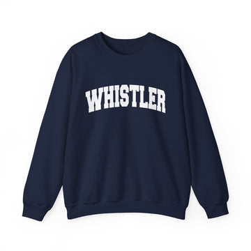 Buy navy Whistler, Canada Sweatshirt - Unisex Graphic Crewneck