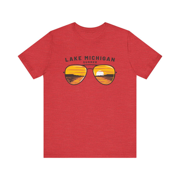 Lake Michigan T Shirt - Sunglasses Lake Graphic Lake Michigan Tee