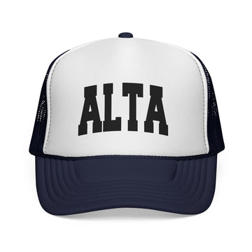 Buy dark-navy Alta, Utah Collegiate Style Trucker Hat