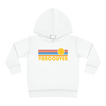 Buy white Vancouver, Canada Toddler Hoodie - Retro Sunrise Unisex Vancouver Toddler Sweatshirt