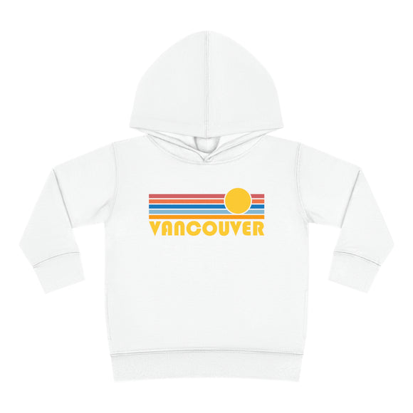 Vancouver, Canada Toddler Hoodie - Retro Sunrise Unisex Vancouver Toddler Sweatshirt