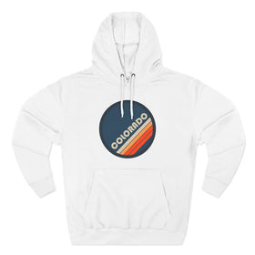 Premium Colorado Retro Circle Hoodie — Vintage 70s Striped Logo Pullover - 0