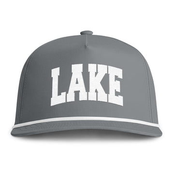 Buy granite Lake Embroidered Rope Hat - Vintage Sunwashed Rope Cap, Comfort Colors