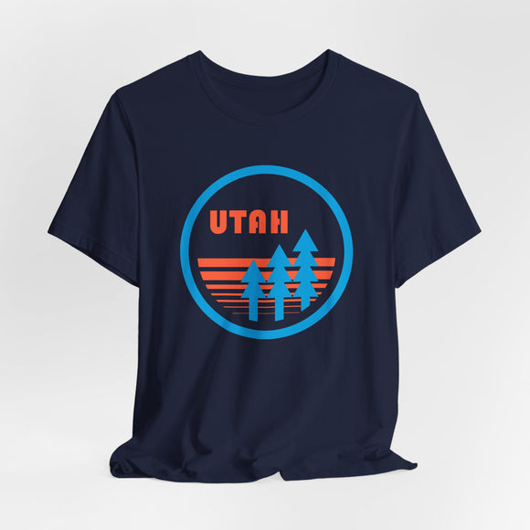 Utah T Shirt - Retro Trees Utah Tee