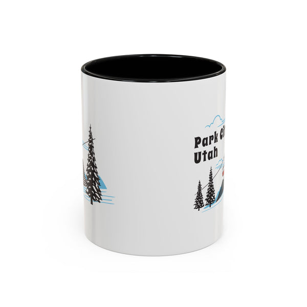 Park City, Utah Retro Snow Skiing Mountain 11 oz Mug, Ski Lodge Decor Coffee Cup, Mountain Gondola  Lover Gift, Retro Skiing Mug