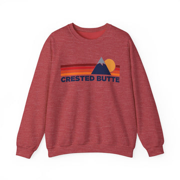 Buy heather-sport-scarlet-red Crested Butte, Colorado Sweatshirt Retro Mountains, Crested Butte Unisex Crewneck, Vintage Cozy Jumper, Gift for Outdoor Lovers
