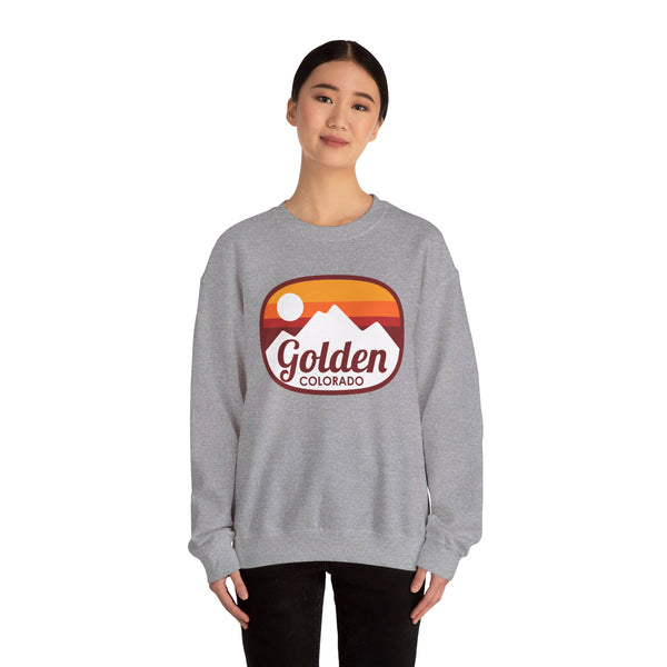 Golden, Colorado Sweatshirt - Unisex Retro Ombre Crewneck Golden Sweatshirt