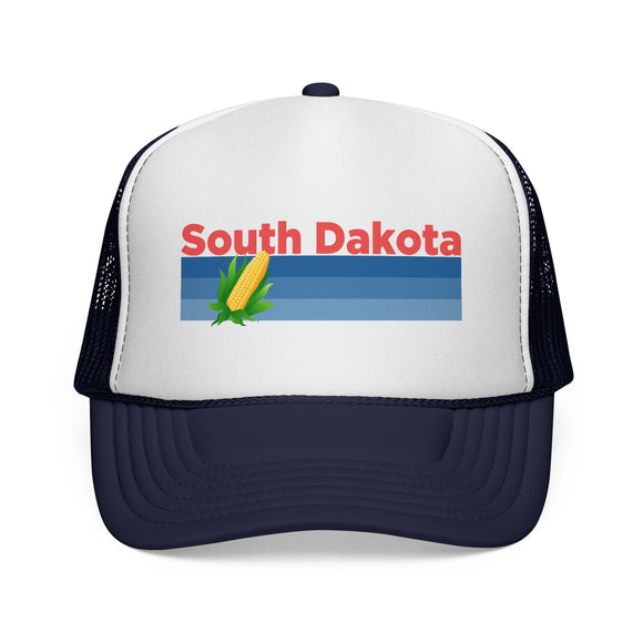 South Dakota Retro Corn and Farm Trucker Hat