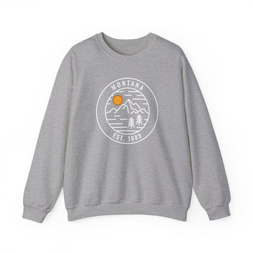 Buy sport-grey Montana Sweatshirt - Unisex Montana Crewneck Sweatshirt