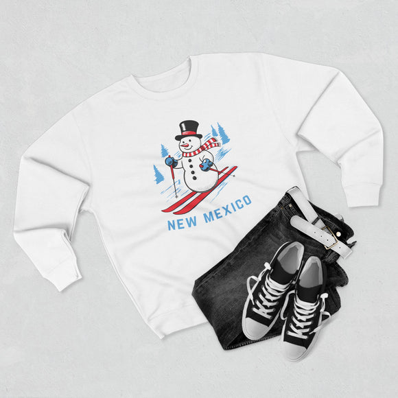 Premium New Mexico Skiing Snowman Sweatshirt
