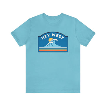Buy turquoise Key West, Florida T-Shirt - Unisex Key West Shirt - Wave Arch