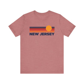 New Jersey T-Shirt Retro Sun Ombre Unisex Tee, Vintage New Jersey Tee, Mountain Sun Tee, New Jersey Souvenir Shirt