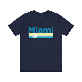 Buy navy Miami, Florida T Shirt - Sailboat Graphic Tee