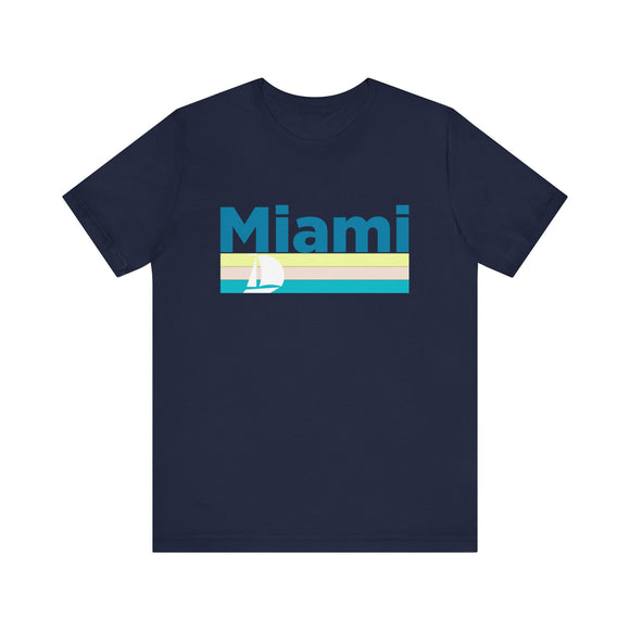 Miami, Florida T Shirt - Sailboat Graphic Tee