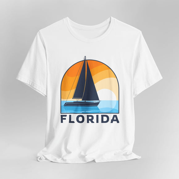 Florida T Shirt - Retro Sailboat Florida Tee