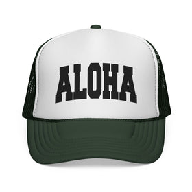 Buy dark-green Aloha Retro Collegiate Style Trucker Hat
